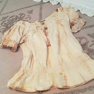 Boho Short Sleeved Tie Dye Top